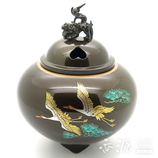 高岡銅器 金属工芸 三足 唐獅子香炉 仏教 透かし彫り 仏具 香道具 高岡