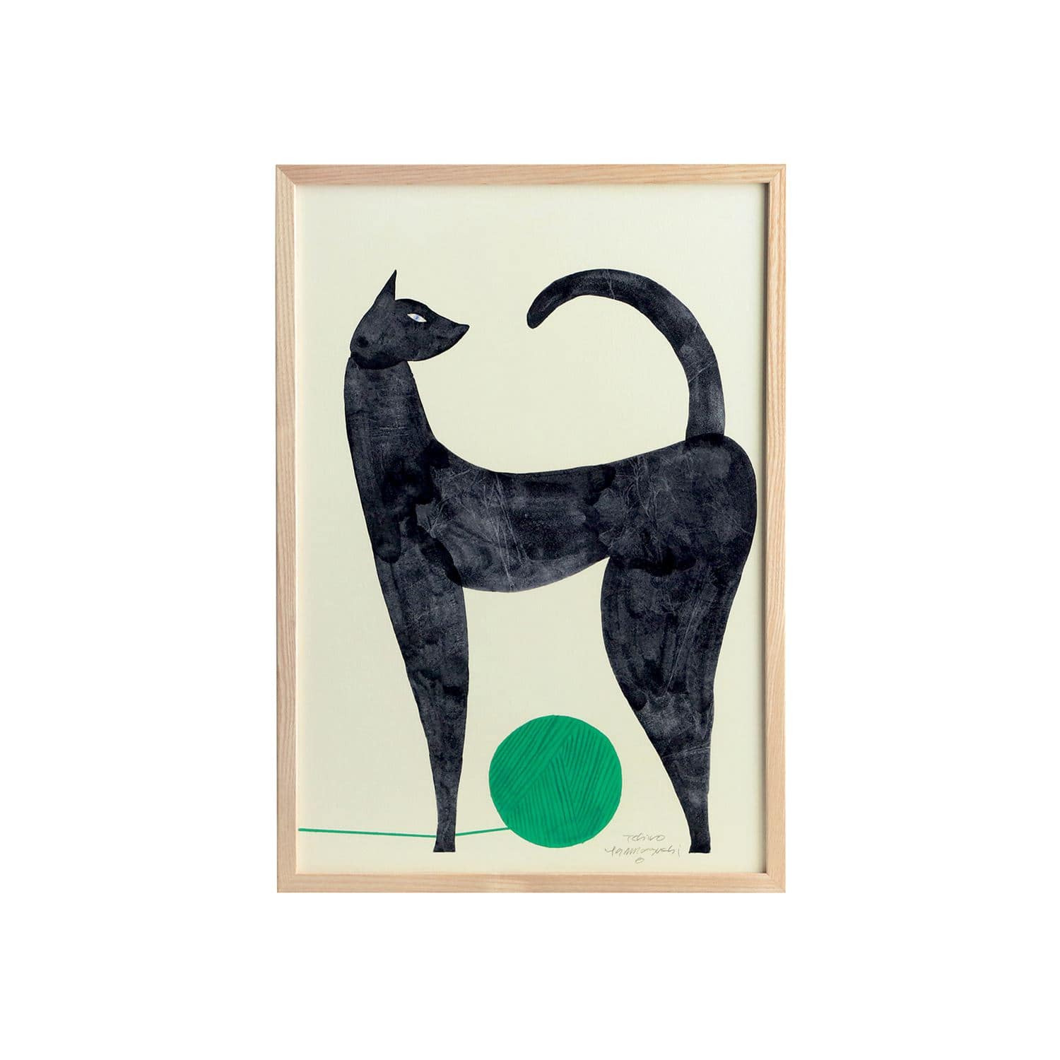 IDEE アートポスター 山口一郎 kuro neko 猫 黒猫 d5074 エディション