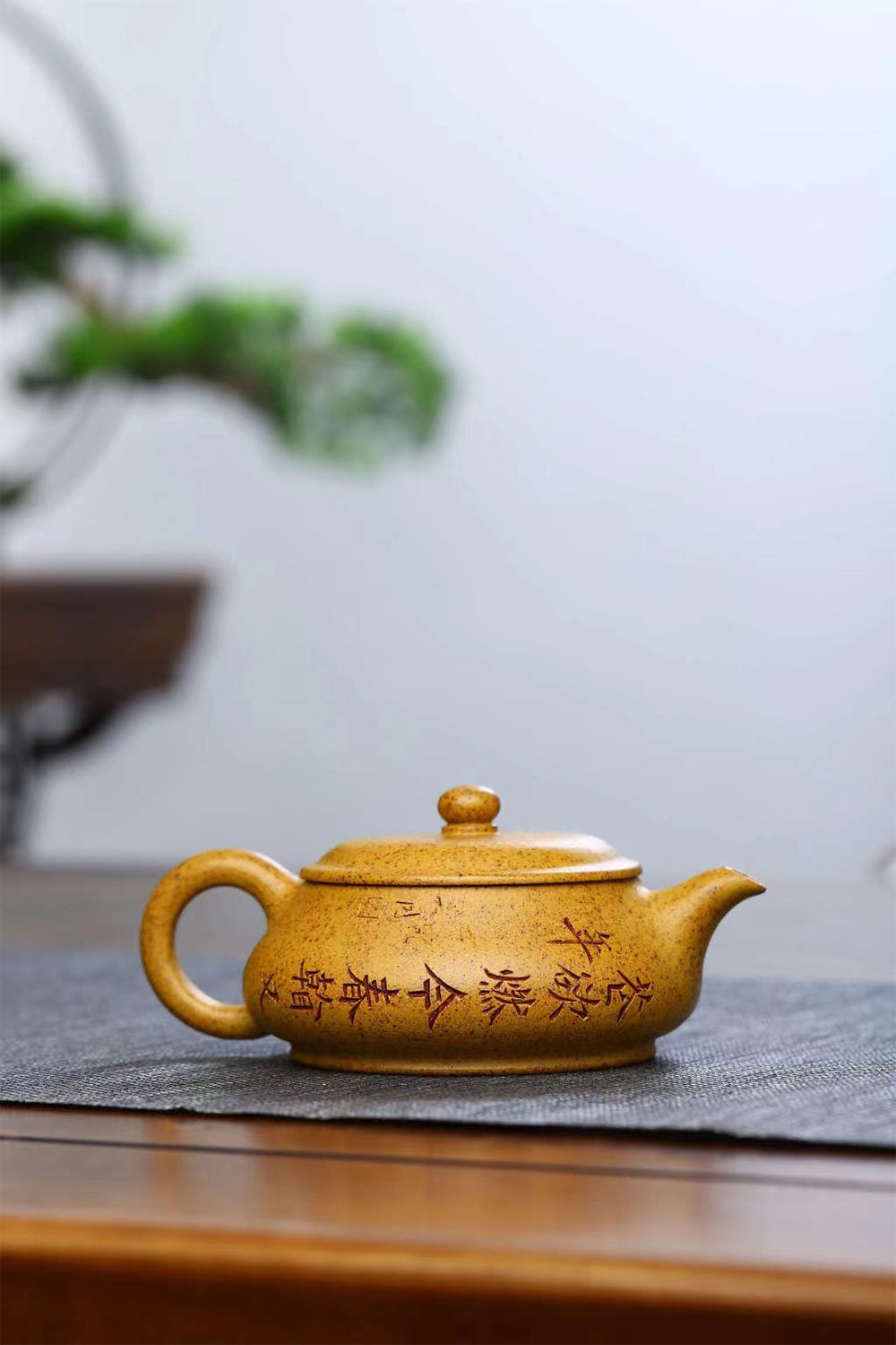 中国 紫砂 朱泥 急須 茶壷 在銘 仕覆・時代箱付 Y R5938