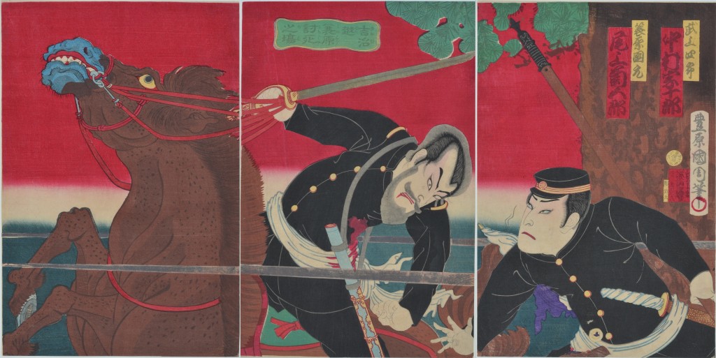 全国送料無料・イイ店 西南戦争 浮世絵 戦争絵 明治時代(額縁付き