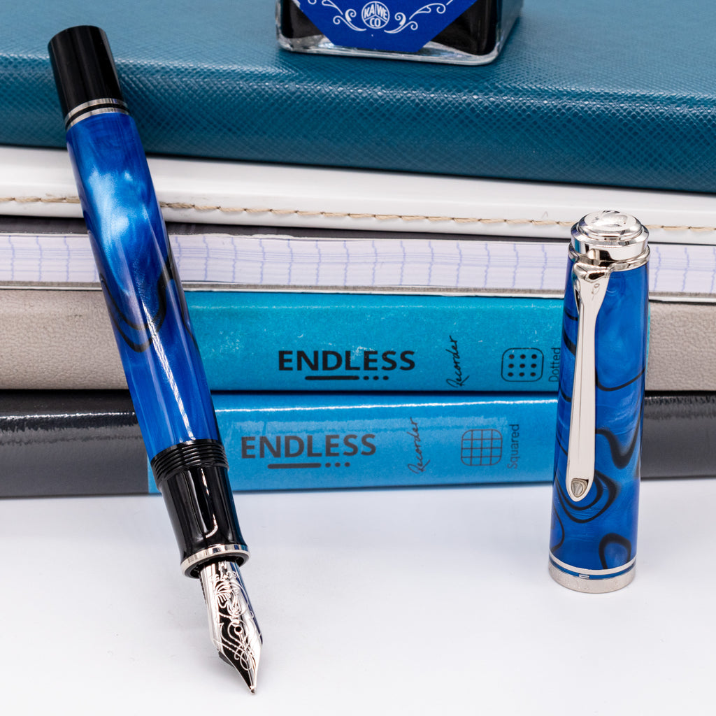 Pelikan Souveran M805 Fountain Pen - Blue Dunes – Truphae