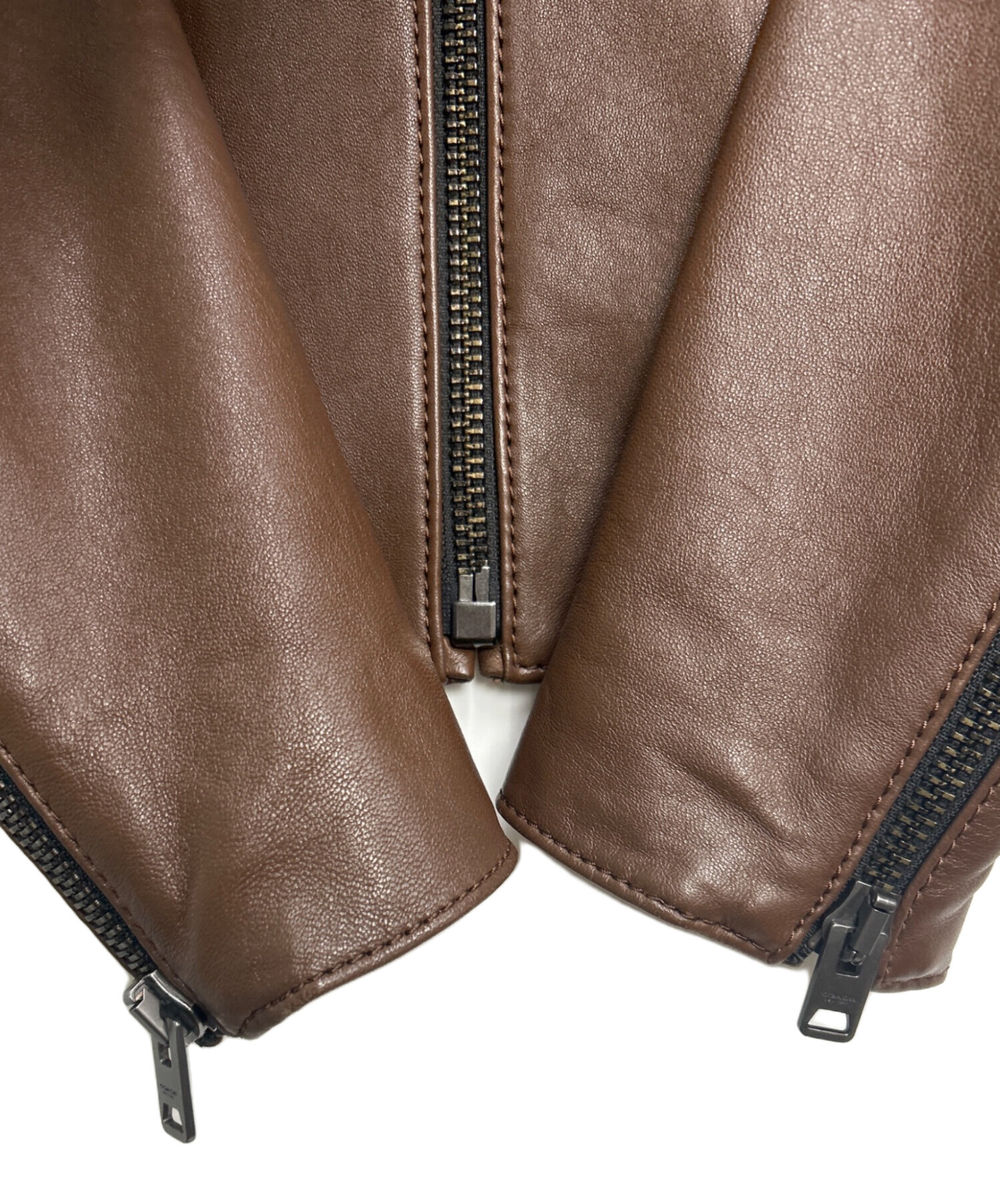 中古・古着通販】COACH (コーチ) シングルライダースジャケット