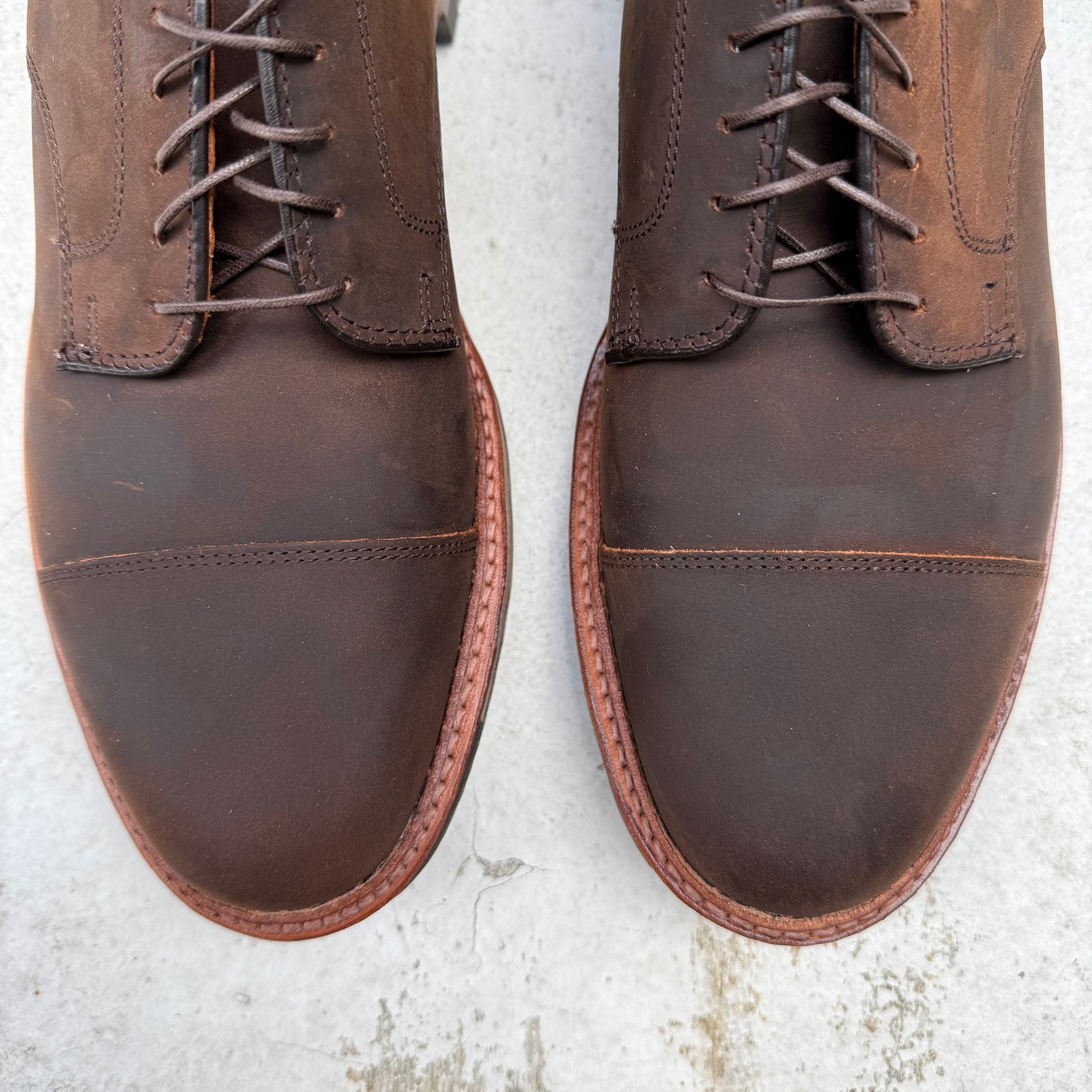 D4519C - Tobacco Chamois Cap Toe Blucher – ALDEN SHOES