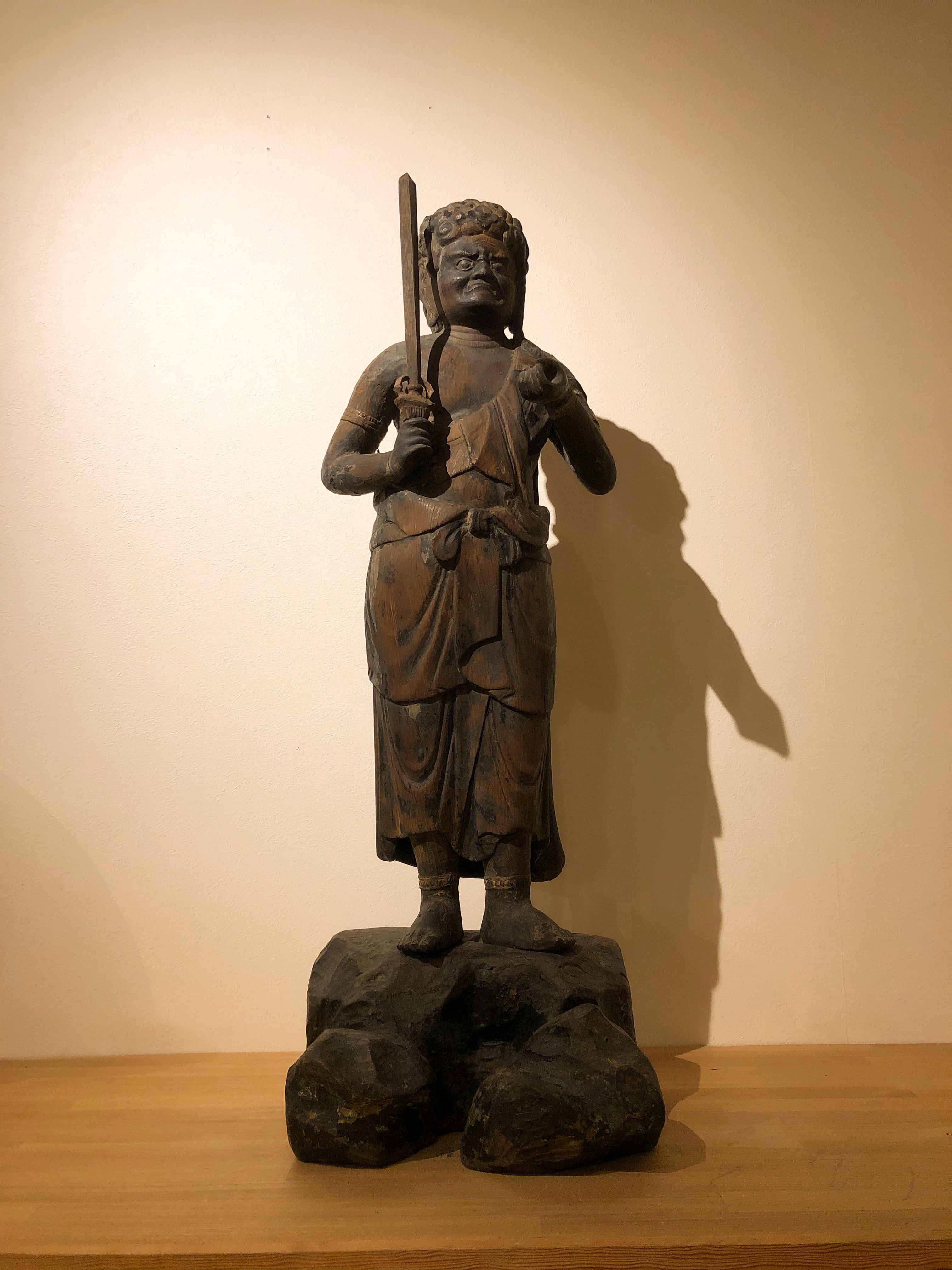 木彫 不動明王像 日本 鎌倉時代 | 骨董会館 BASEオンラインショップ