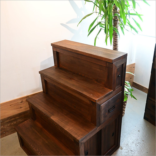 武蔵小山店】 階段箪笥 階段タンス 和家具 和風家具 収納棚 飾り棚 和