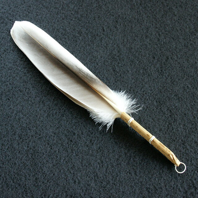 ほぼ未使用 茶道具 特大 羽箒 座箒 長約52㎝ 炭手前 紙箱 羽箒・