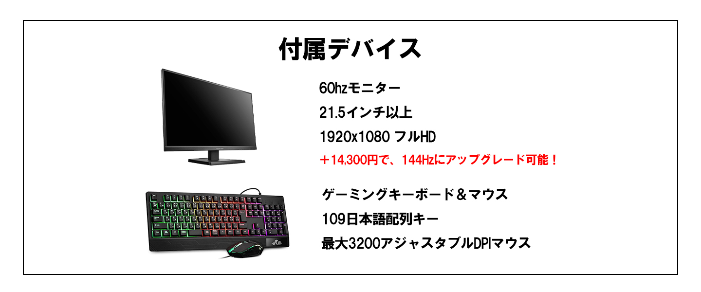 新品ケース】エントリークラスゲーミングセット GTX 1060 搭載| Corei5