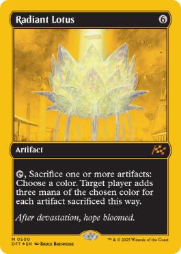 ファーストプレイス・Foil】(500)《光輝の睡蓮/Radiant Lotus》[DFT-BF