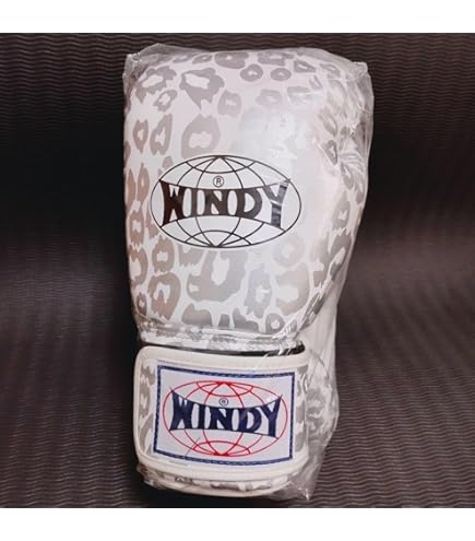 正規品 WINDY ボクシンググローブ 16oz ホワイト/シルバー ヒョウ柄