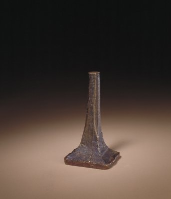 銅製 銅柱鈕「圓光真印」銘 印章 時代唐物 幅約12.7cm 銅製 銅柱鈕