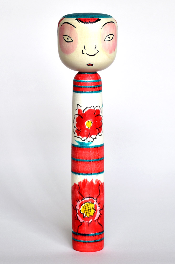 瀬谷幸治工人】伝統こけし 2本セット 中ノ沢 たこ坊主 最高 瀬谷幸治