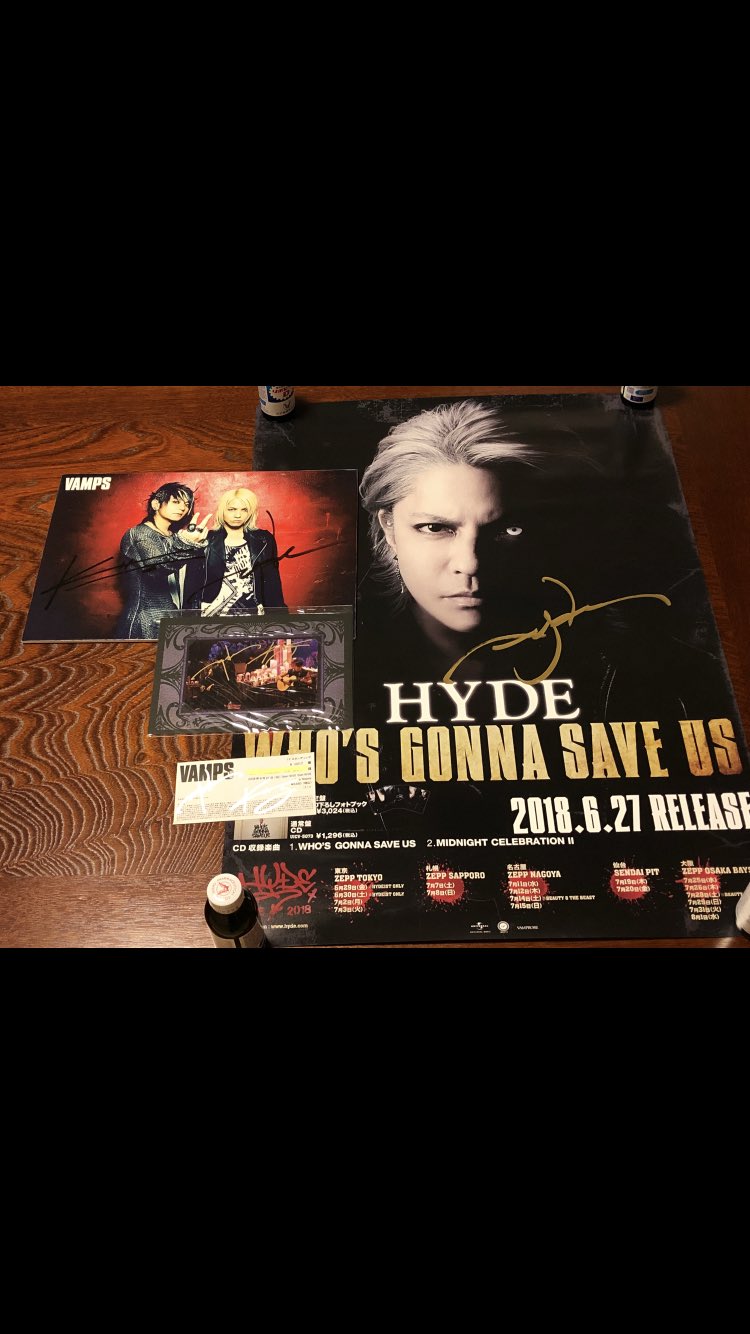 HYDE 直筆サインフォトMTV Unplugged VAMPS HYDE 直筆サインフォトMTV