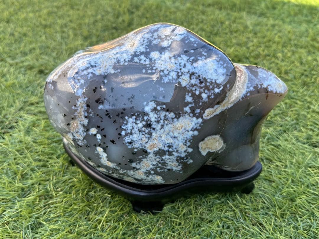 金魚 瑪瑙 メノウ 天然石 鑑賞石 アゲート 自然石 水晶 インテリア 置物 青メノウ】◇9.2kg◇ 瑪瑙 メノウ アゲート 原石 鑑賞石 自然石 天然石