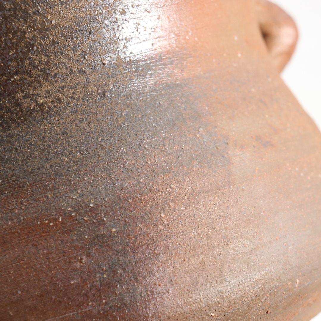 小西陶古作 備前焼 耳付水差 堀内宗完(兼中斎)書付 共箱 茶道具　V883