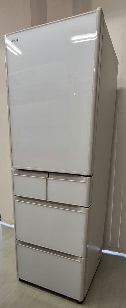 HITACHI 日立 冷蔵庫 R-S40K 401L 5ドア R-S40K-XN 冷蔵庫 Sタイプ プレーンシャンパン [401L /5ドア /右開き