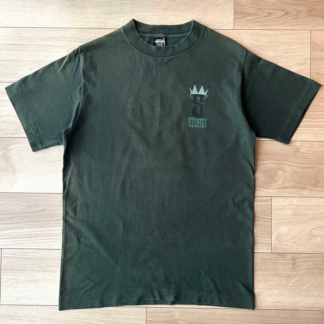黒タグ レア Old Stussy オ ルド ステュ シ Tシャツ Sクラウン 紺タグ タグ