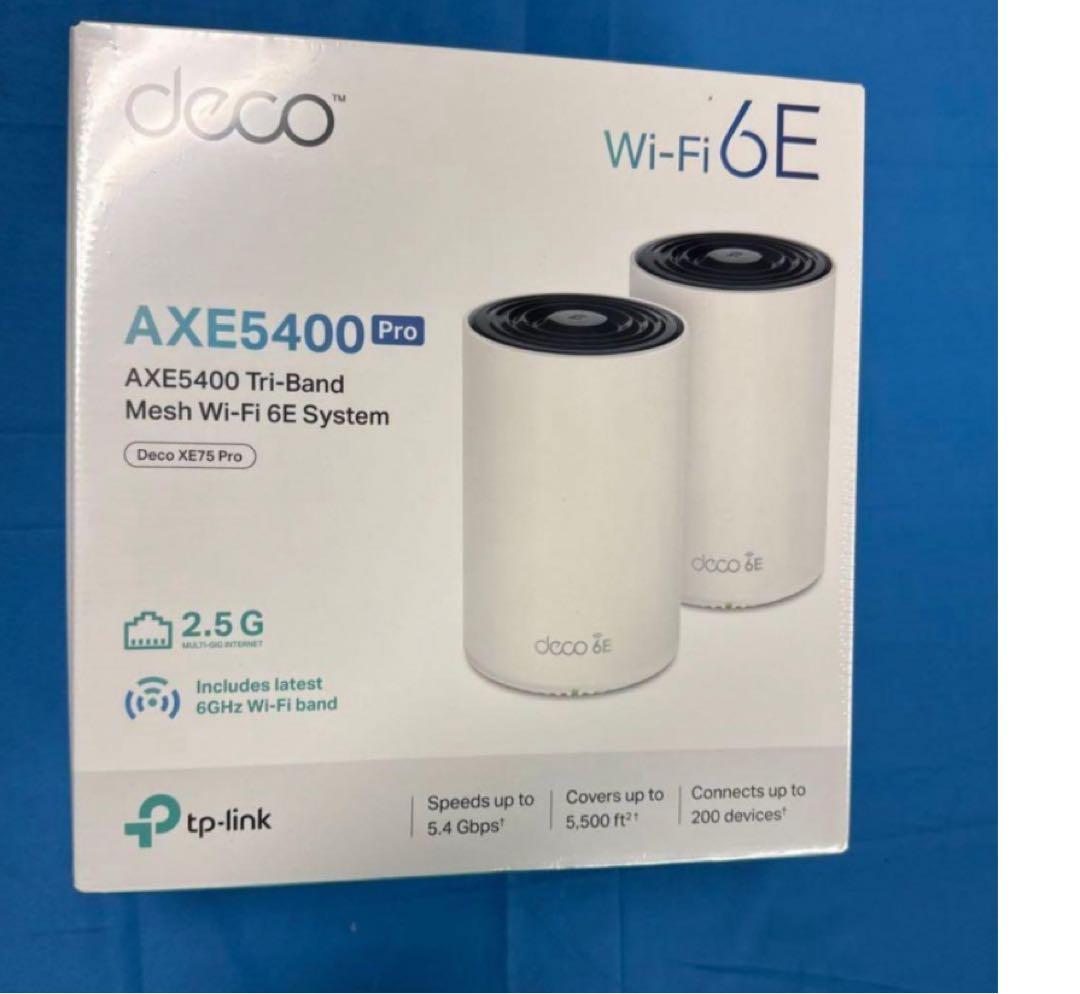 Deco XE75 Pro(2パック) Deco XE75 Pro | AXE5400 Tri-Band Mesh Wi-Fi 6E System | TP-Link
