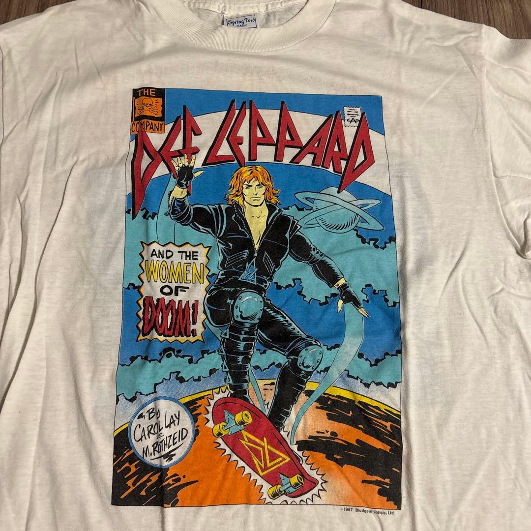 Def Leppard sk8コミックTシャツ XL 80s Def Leppard sk8コミックTシャツ XL 80s