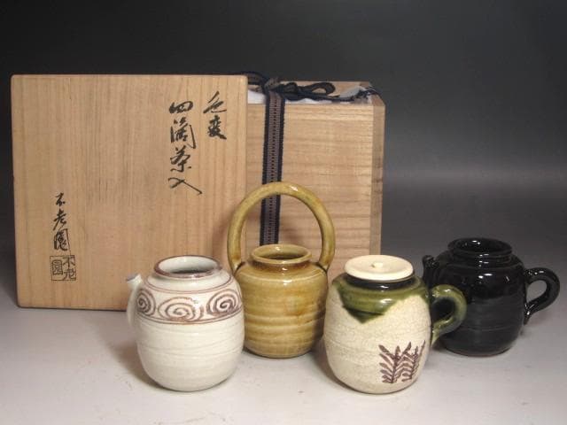 ☆　不老園　四滴茶入　牙蓋☆y565 ☆ 不老園 四滴茶入 牙蓋☆y565