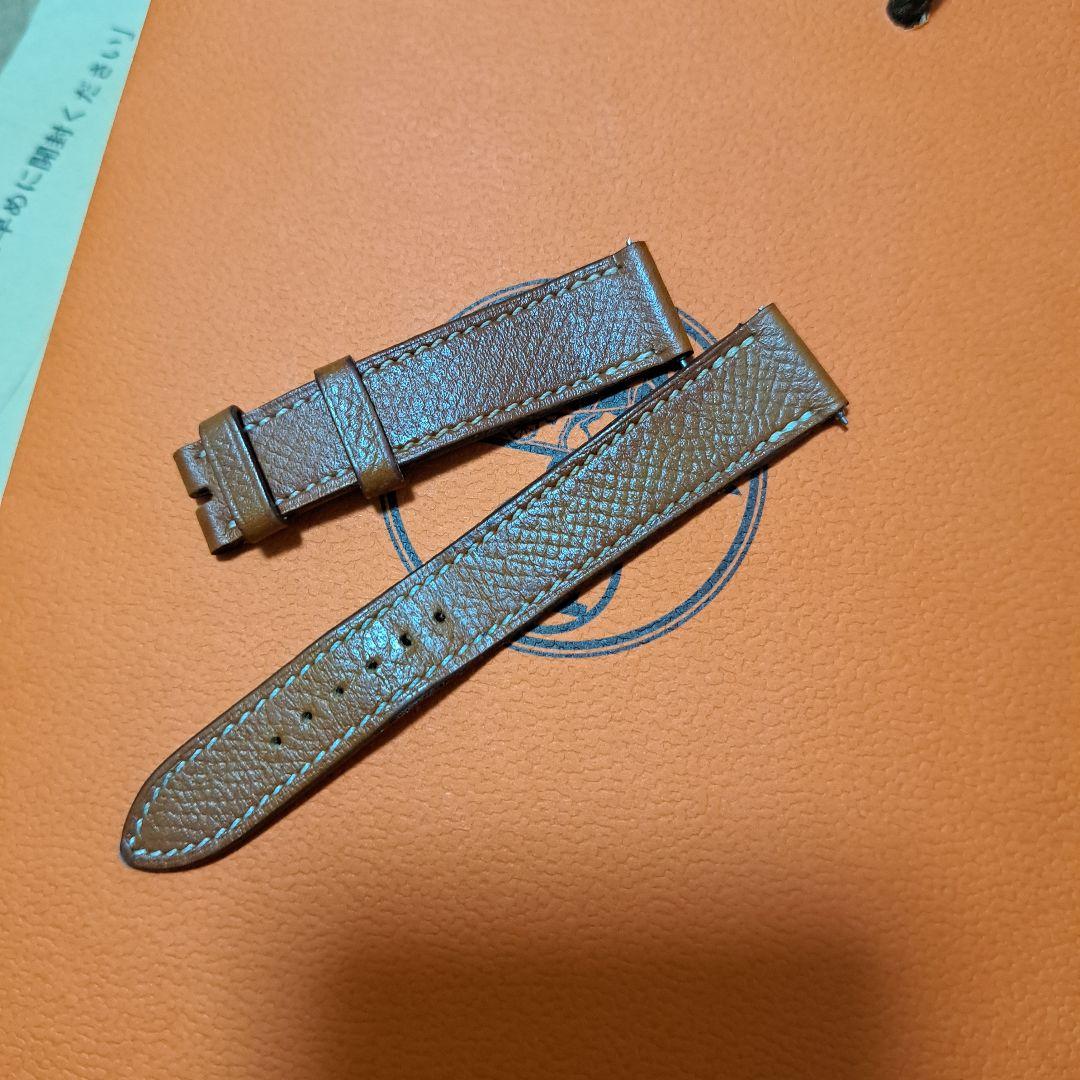 エルメス　ブラウンレザー 時計ベルト　hウォッチ　pmサイズ　HH1,210 エルメス ブラウンレザー 時計ベルト hウォッチ pmサイズ HH1,210 互換