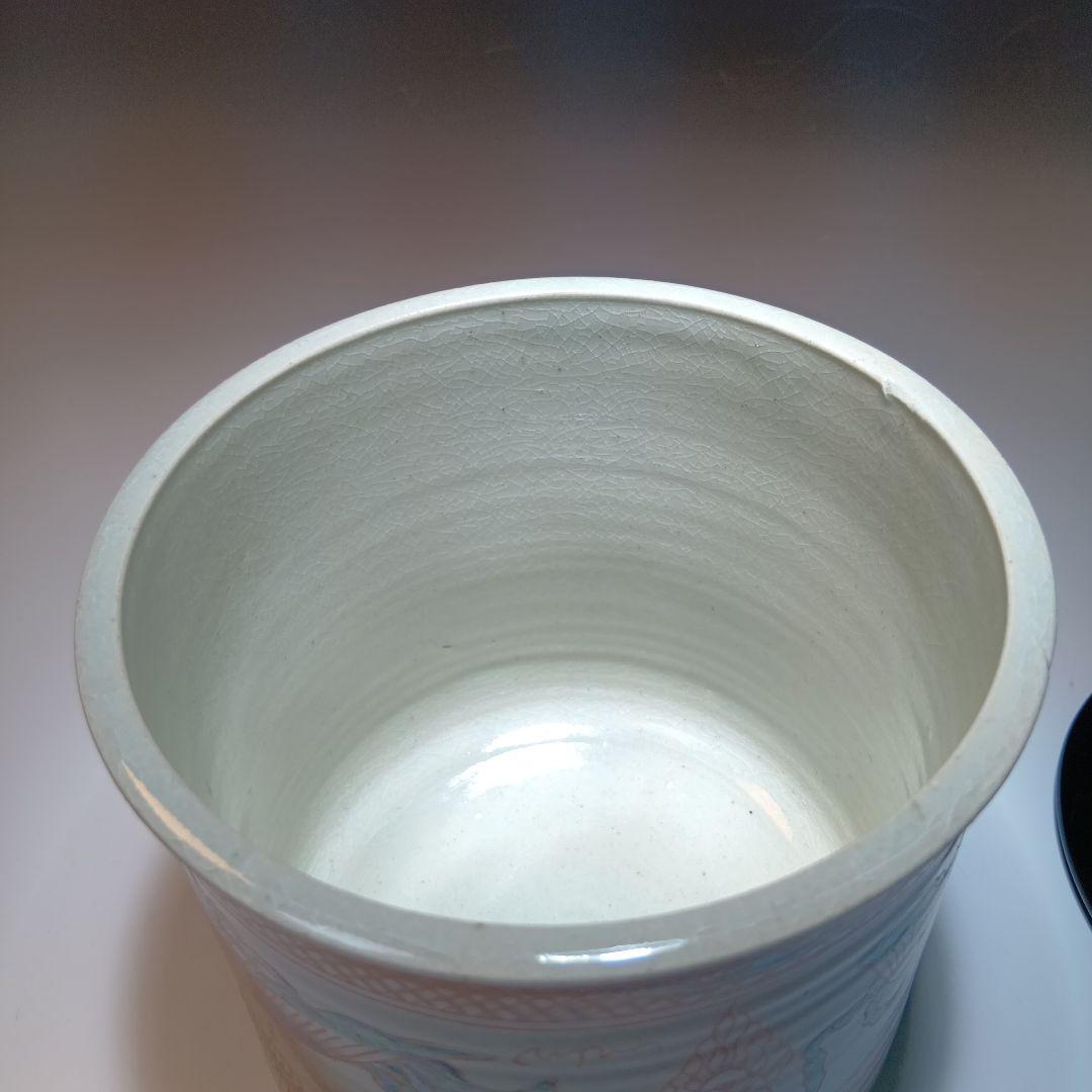 茶道具 大仙窯 赤絵鳳凰水指 共箱