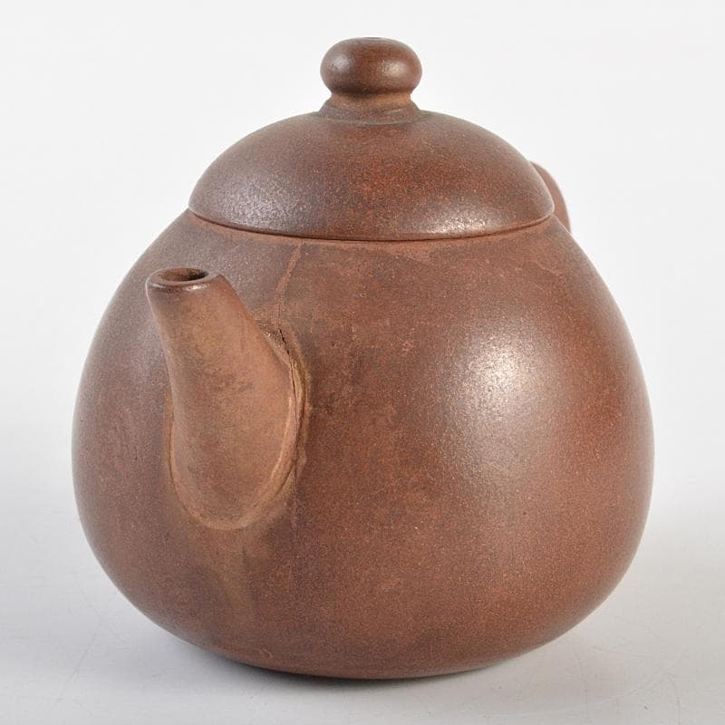 中国紫砂朱泥急須茶壷在銘仕覆・時代箱付YR5938